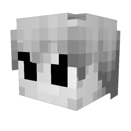 emopistols Minecraft avatar head, 3D render