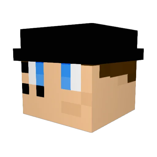 emosemo Minecraft avatar head, 3D render