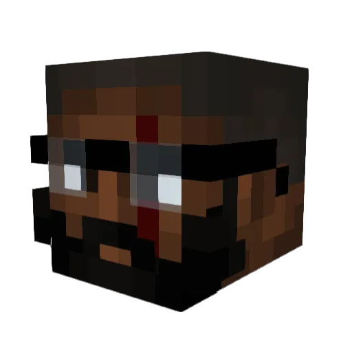 emosgyatted Minecraft avatar head, 3D render