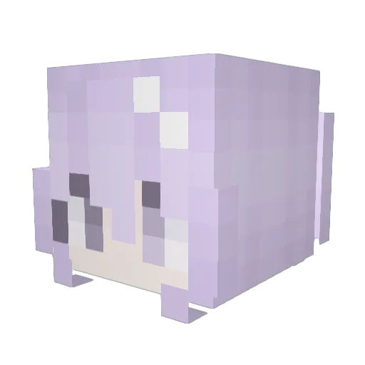 emotional Minecraft avatar head, 3D render