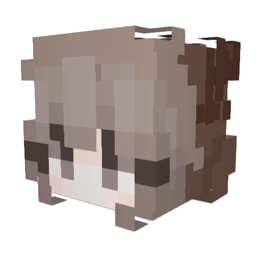 emotistical Minecraft avatar head, 3D render