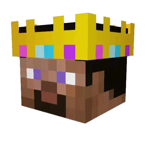 empR_ Minecraft avatar head, 3D render