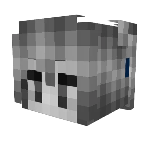 empecher Minecraft avatar head, 3D render