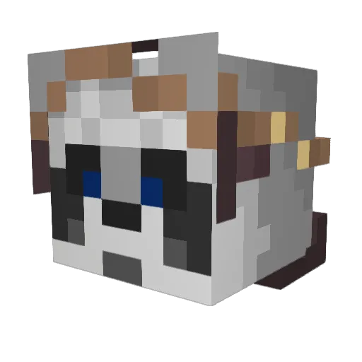 emperorzot Minecraft avatar head, 3D render