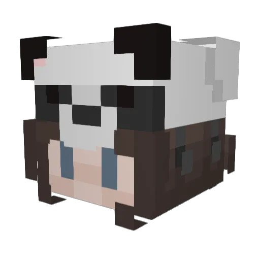 employEEEt Minecraft avatar head, 3D render