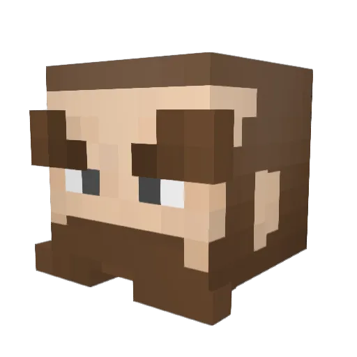 employee33 Minecraft avatar head, 3D render