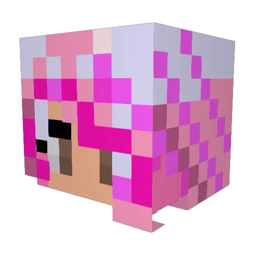 empressvybz Minecraft avatar head, 3D render