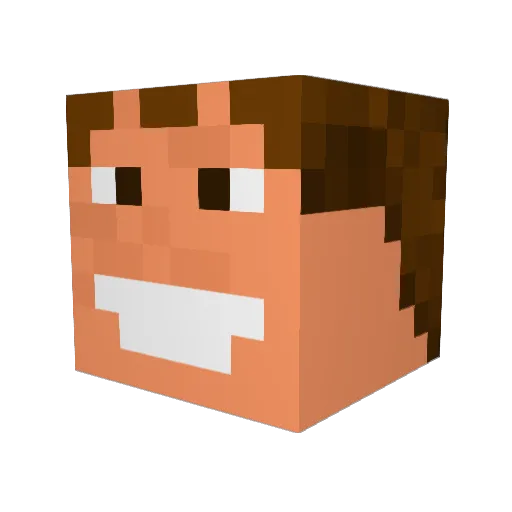 emptak Minecraft avatar head, 3D render