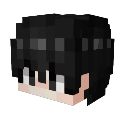 empty_hyun Minecraft avatar head, 3D render