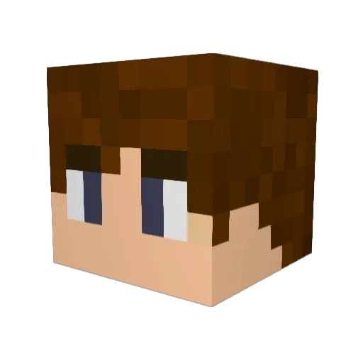 empty_session Minecraft avatar head, 3D render