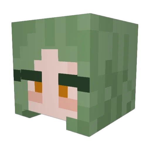 emptyapple Minecraft avatar head, 3D render