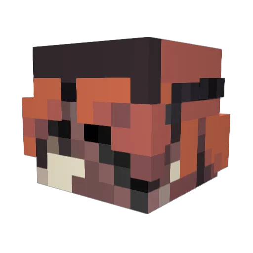 emptyg0th Minecraft avatar head, 3D render