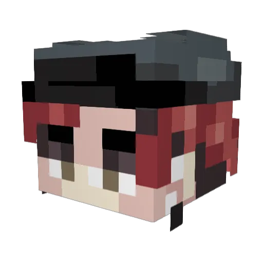 emptyuzzis Minecraft avatar head, 3D render