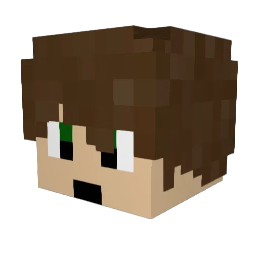 emref Minecraft avatar head, 3D render