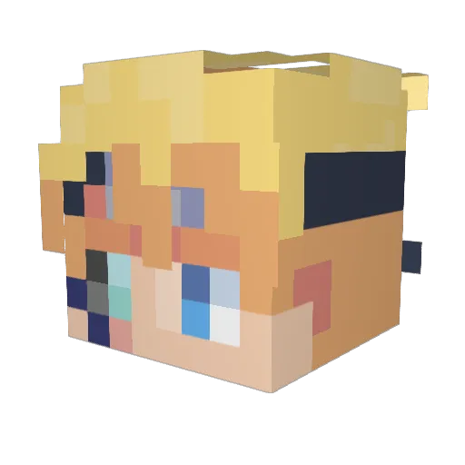 emsoh Minecraft avatar head, 3D render