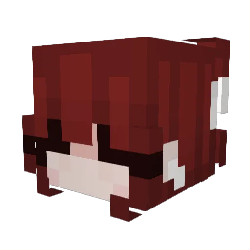 emsykoh Minecraft avatar head, 3D render