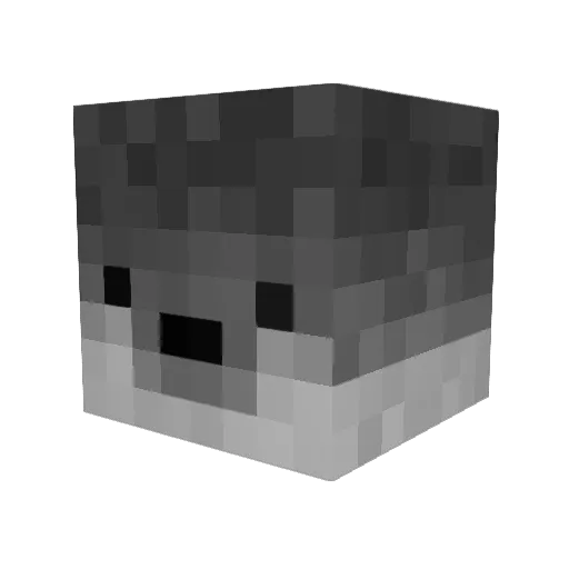 emtow Minecraft avatar head, 3D render