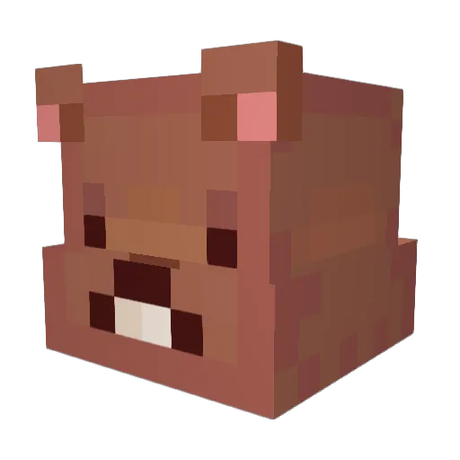 emukhui Minecraft avatar head, 3D render
