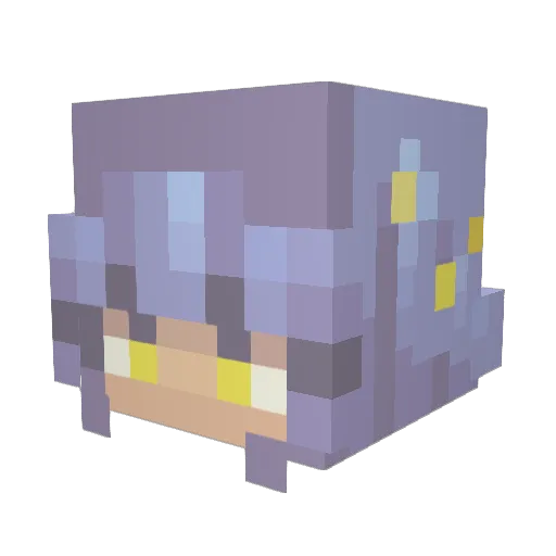 emukim Minecraft avatar head, 3D render