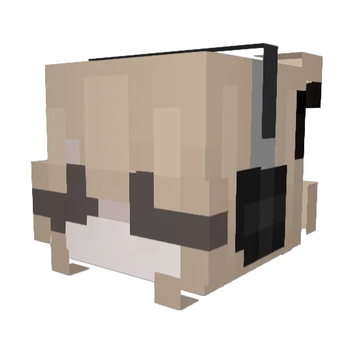 emutingz Minecraft avatar head, 3D render