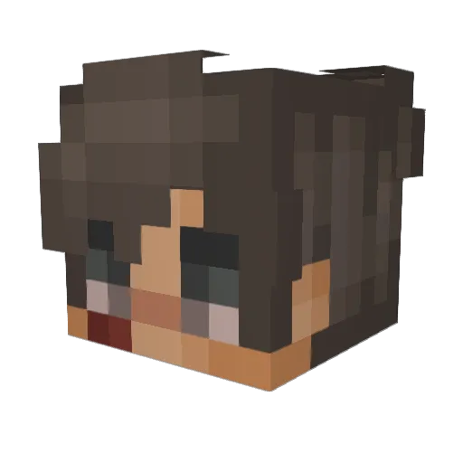 emvieous Minecraft avatar head, 3D render