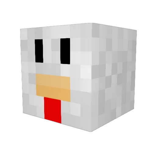 emw16 Minecraft avatar head, 3D render