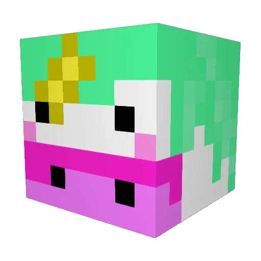 emwisito Minecraft avatar head, 3D render