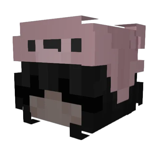 emwuh Minecraft avatar head, 3D render