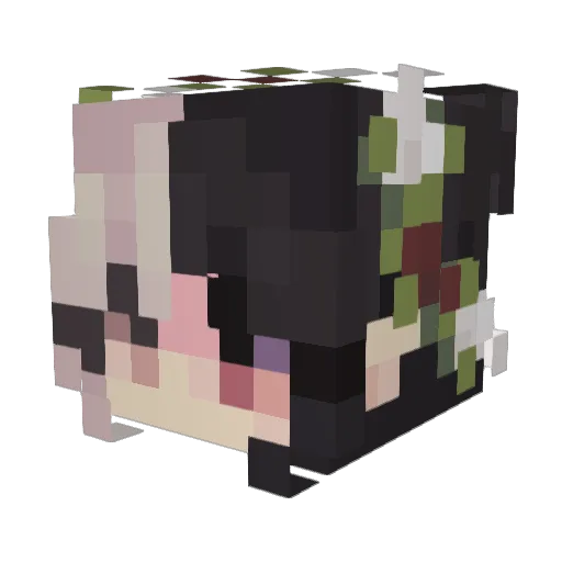 emxily Minecraft avatar head, 3D render