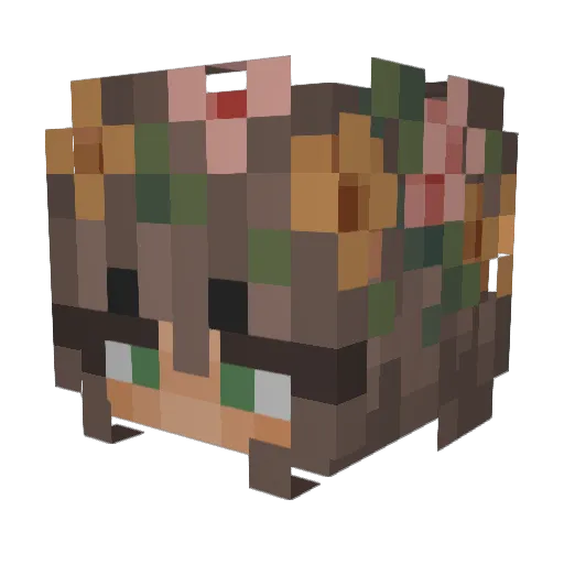 emxly Minecraft avatar head, 3D render