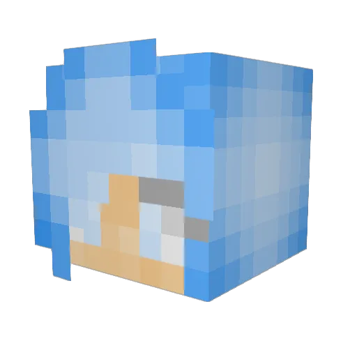 emy134wolf Minecraft avatar head, 3D render