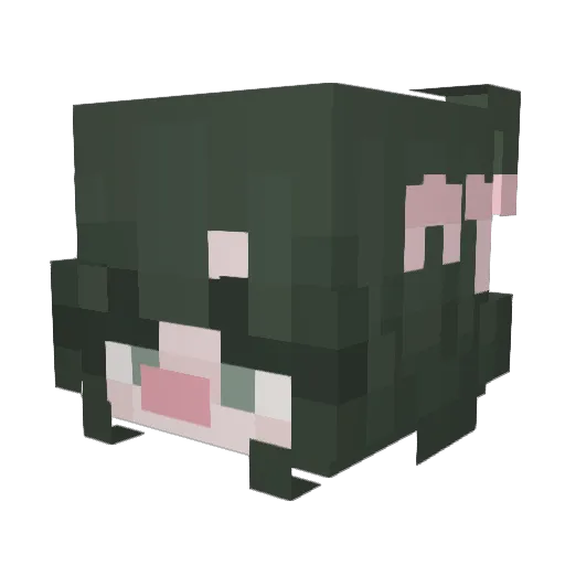 emyii Minecraft avatar head, 3D render