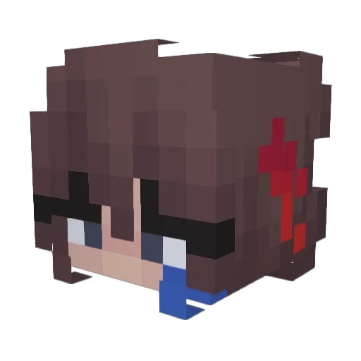emyiity Minecraft avatar head, 3D render
