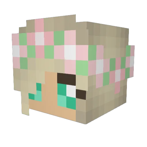 emz10 Minecraft avatar head, 3D render