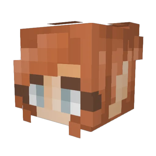 emzjp Minecraft avatar head, 3D render