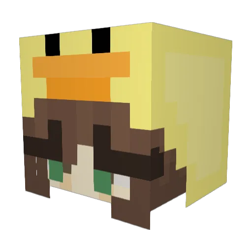 emzsx Minecraft avatar head, 3D render