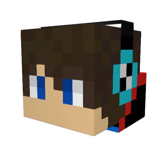en19games Minecraft avatar head, 3D render