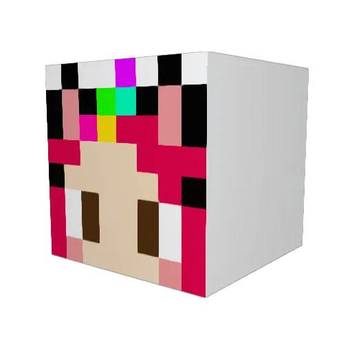 en3rgyser Minecraft avatar head, 3D render