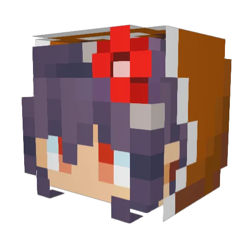en_b3e Minecraft avatar head, 3D render