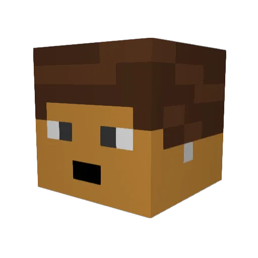 enachii Minecraft avatar head, 3D render
