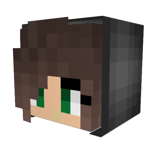 enaiira Minecraft avatar head, 3D render