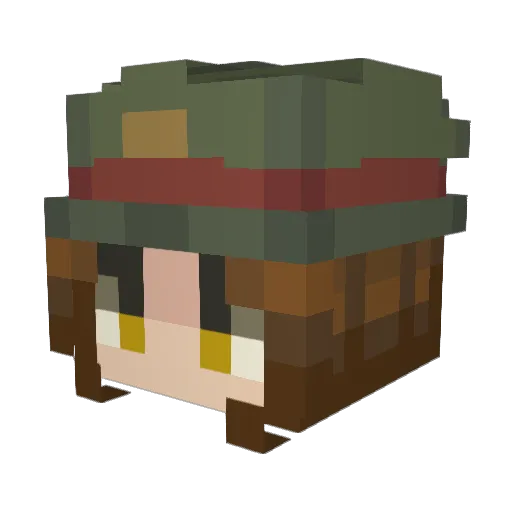enaki Minecraft avatar head, 3D render