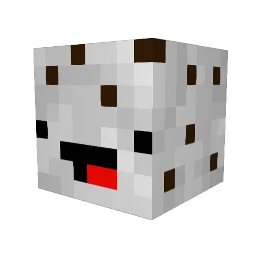 enavl Minecraft avatar head, 3D render