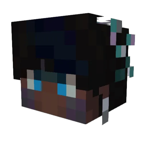 enaykin Minecraft avatar head, 3D render
