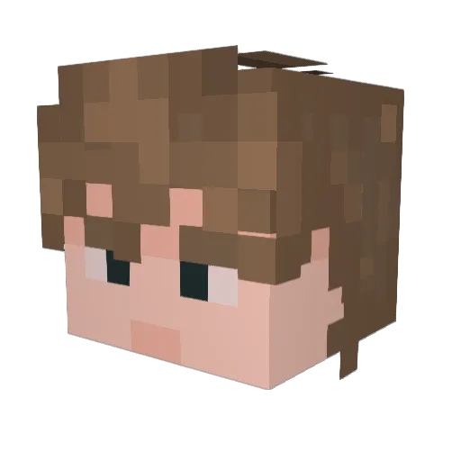 enbirthh Minecraft avatar head, 3D render