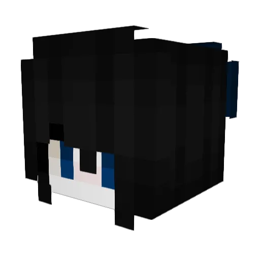 enca Minecraft avatar head, 3D render