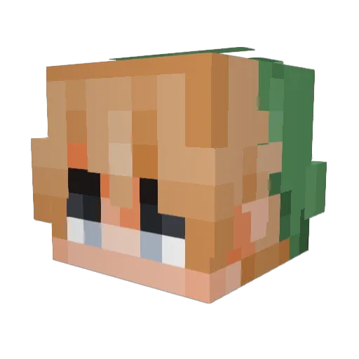 encrico Minecraft avatar head, 3D render