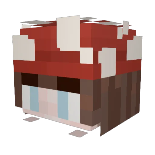 endagin Minecraft avatar head, 3D render