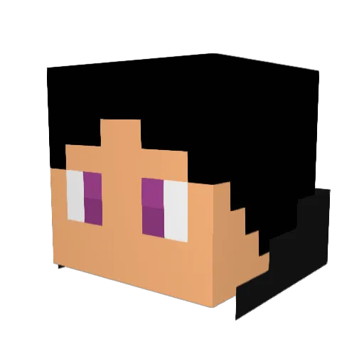 endeeer Minecraft avatar head, 3D render