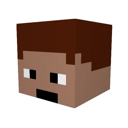 ender1813 Minecraft avatar head, 3D render